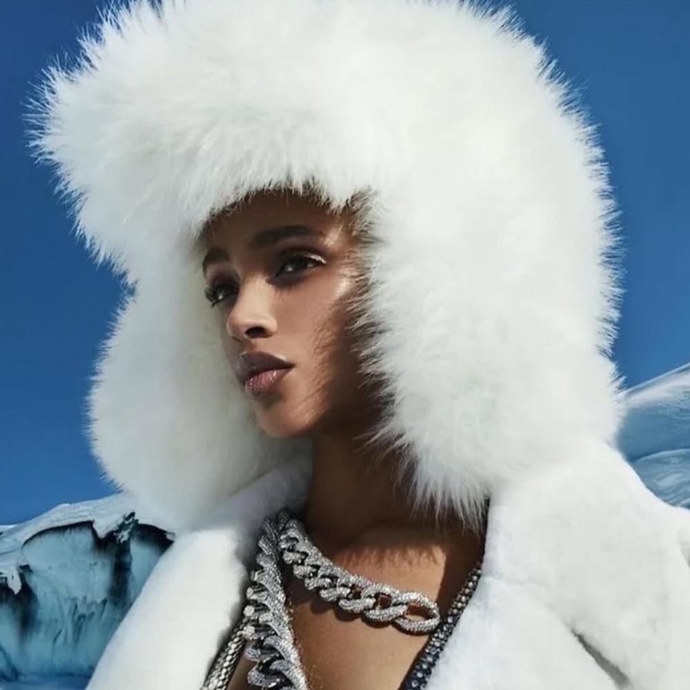 White Faux Fur Luxury Winter Hat